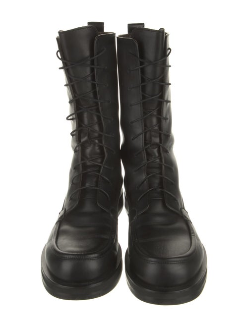 The Row Patty Leather Combat Boots