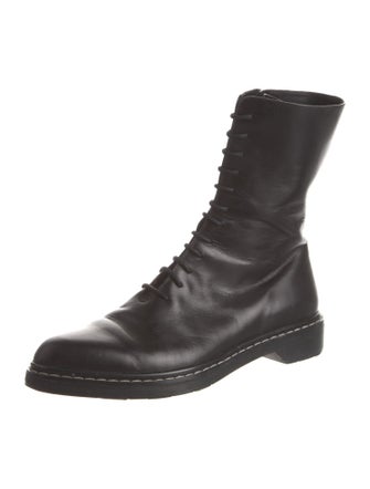 The Row Fara Leather Combat Boots