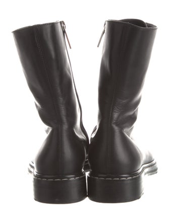 The Row Fara Leather Combat Boots