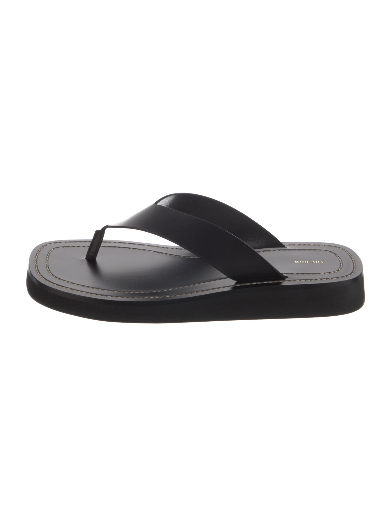 The Row Ginza Leather Flip Flops