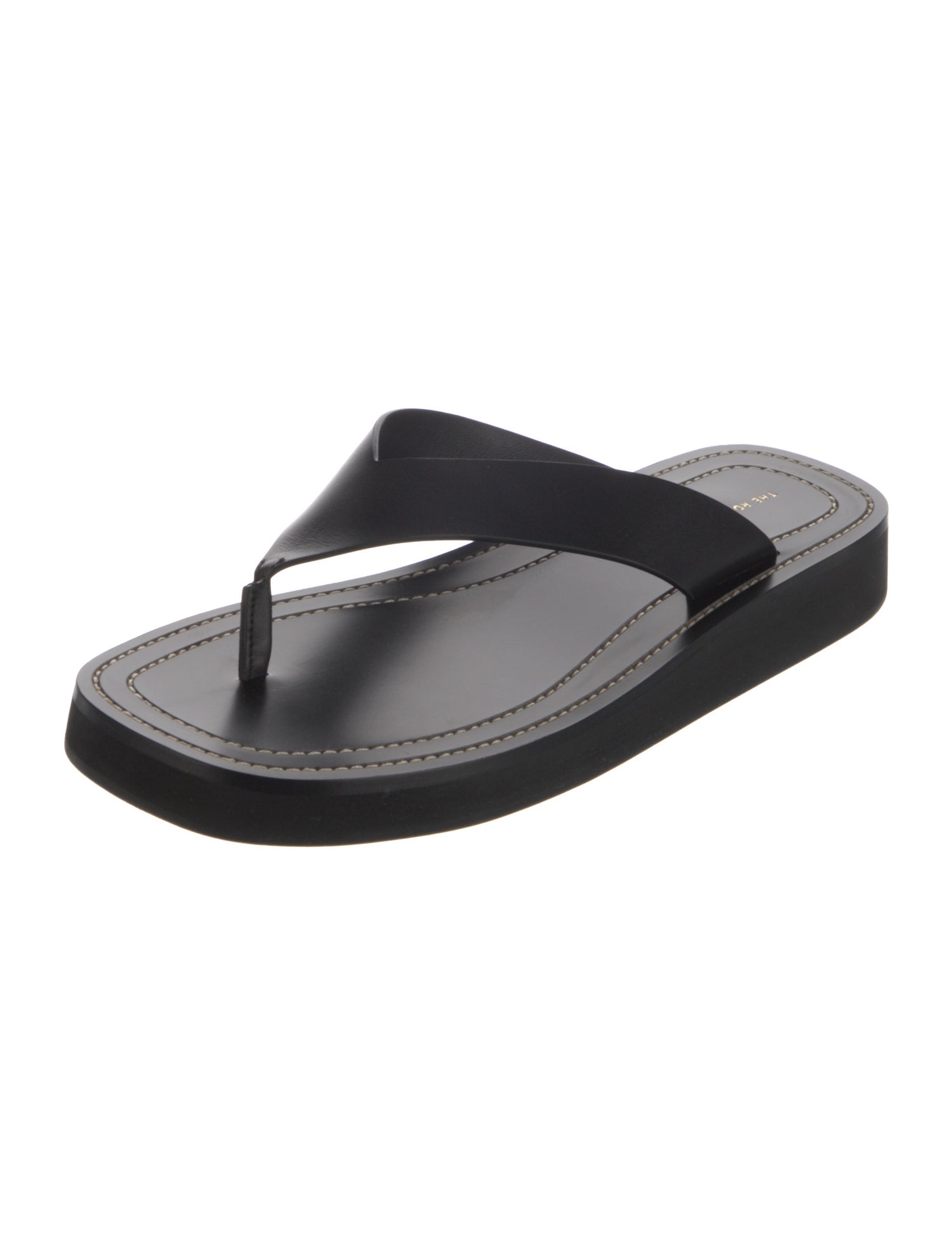 The Row Ginza Leather Flip Flops
