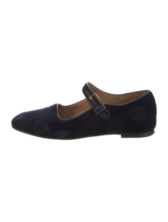 The Row Ava Mary Velvet Mary Jane Flats