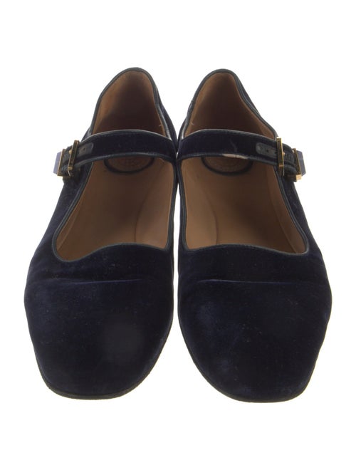 The Row Ava Mary Velvet Mary Jane Flats