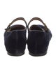 The Row Ava Mary Velvet Mary Jane Flats