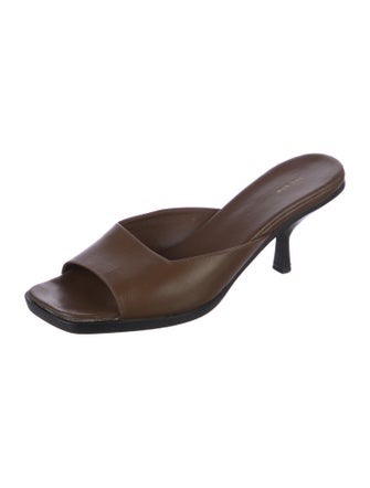 The Row Leather Slides