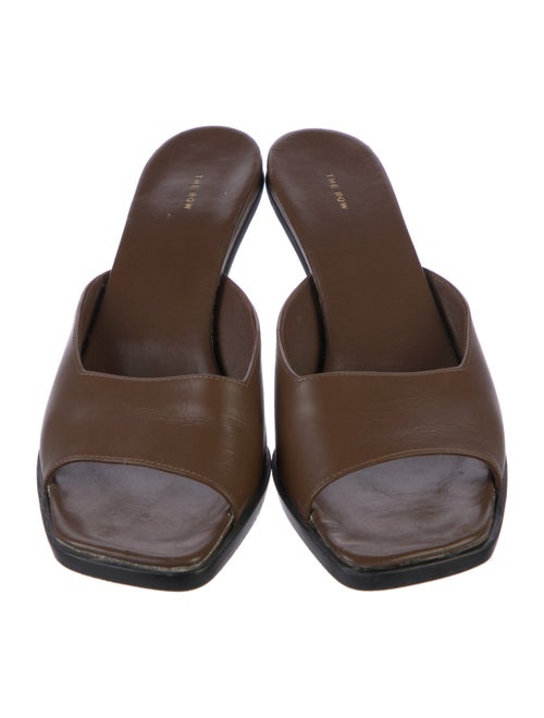 The Row Leather Slides