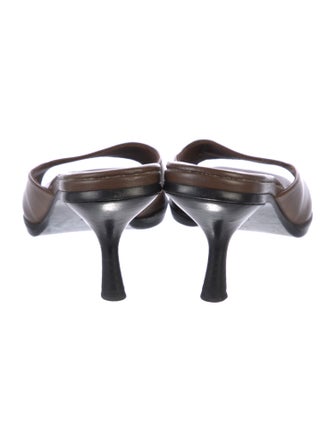 The Row Leather Slides