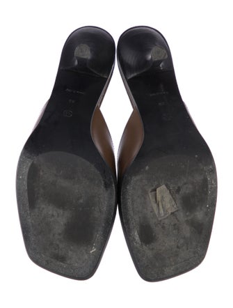 The Row Leather Slides