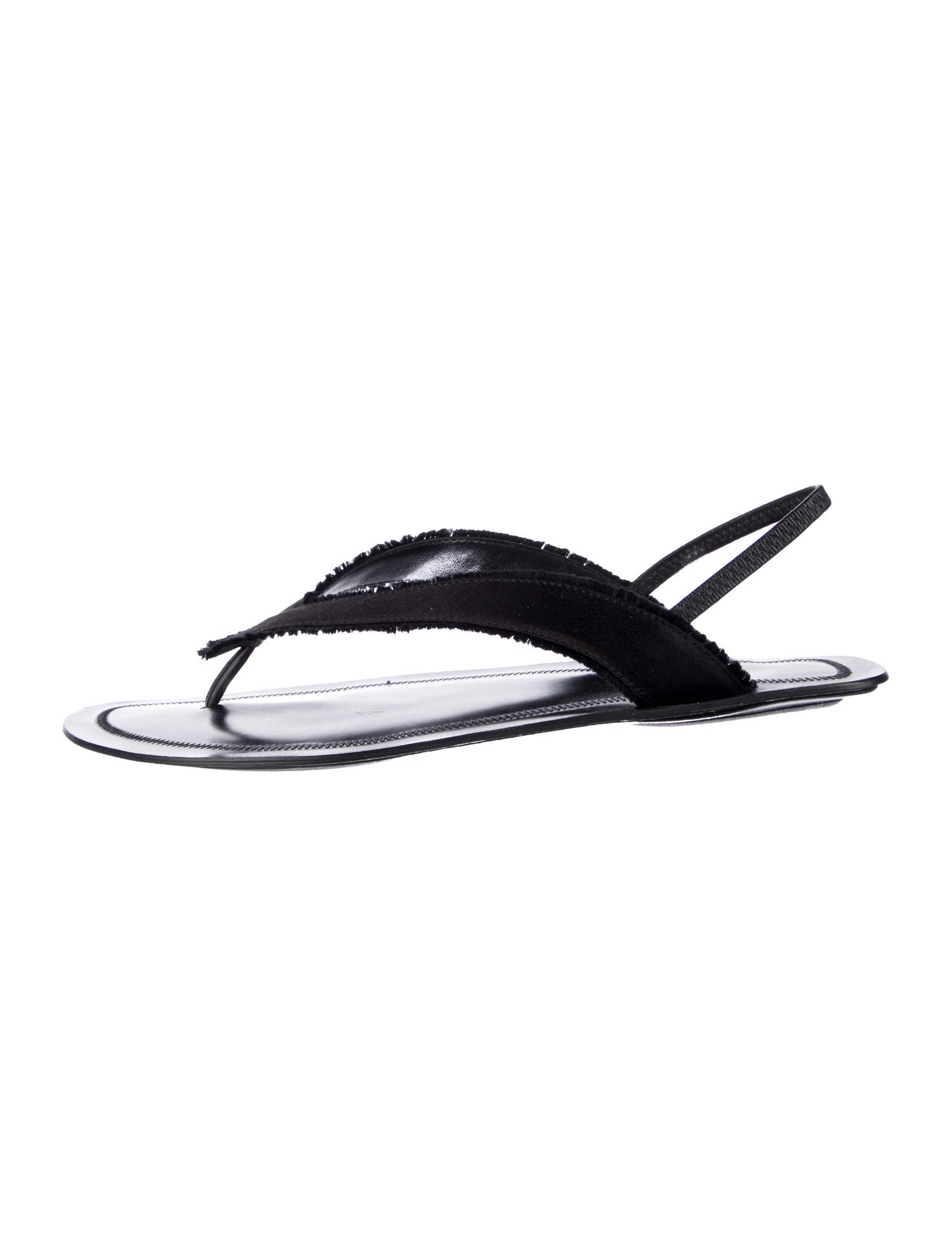 The Row Fray Satin Slingback Sandals