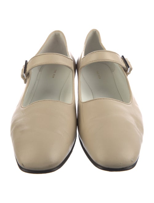 The Row Leather Mary Jane Flats