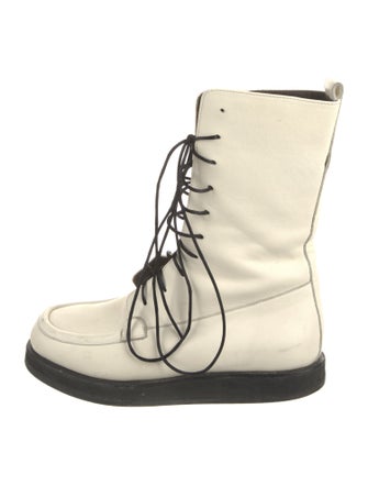 The Row Leather Lace-Up Boots