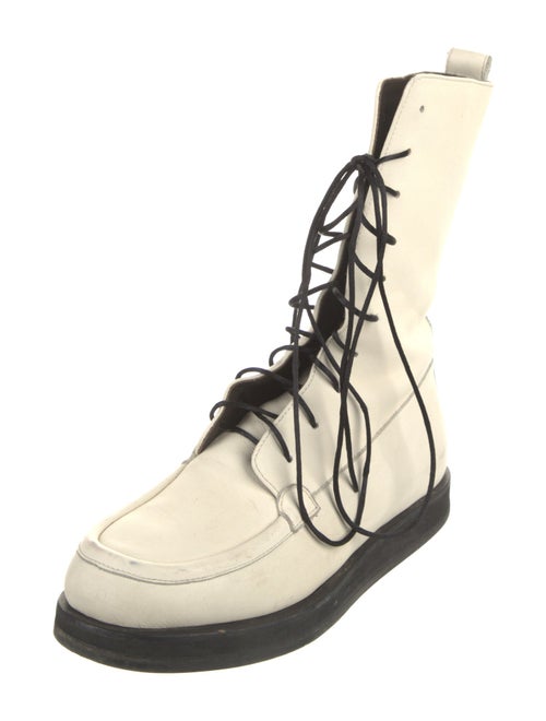 The Row Leather Lace-Up Boots