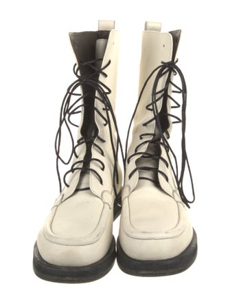 The Row Leather Lace-Up Boots