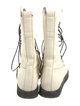The Row Leather Lace-Up Boots