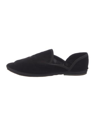 The Row Velvet Grosgrain Trim D'Orsay Flats