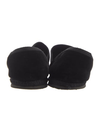 The Row Velvet Grosgrain Trim D'Orsay Flats
