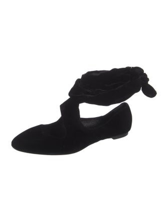The Row Velvet Flats