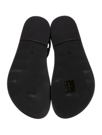 The Row Leather Slides