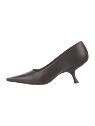 The Row Kitten Leather Pumps