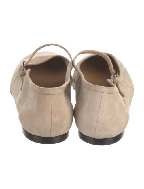 The Row Suede Mary Jane Flats