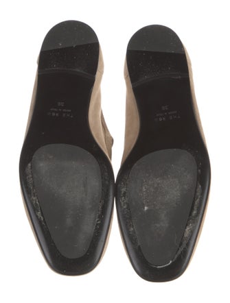 The Row Suede Mary Jane Flats