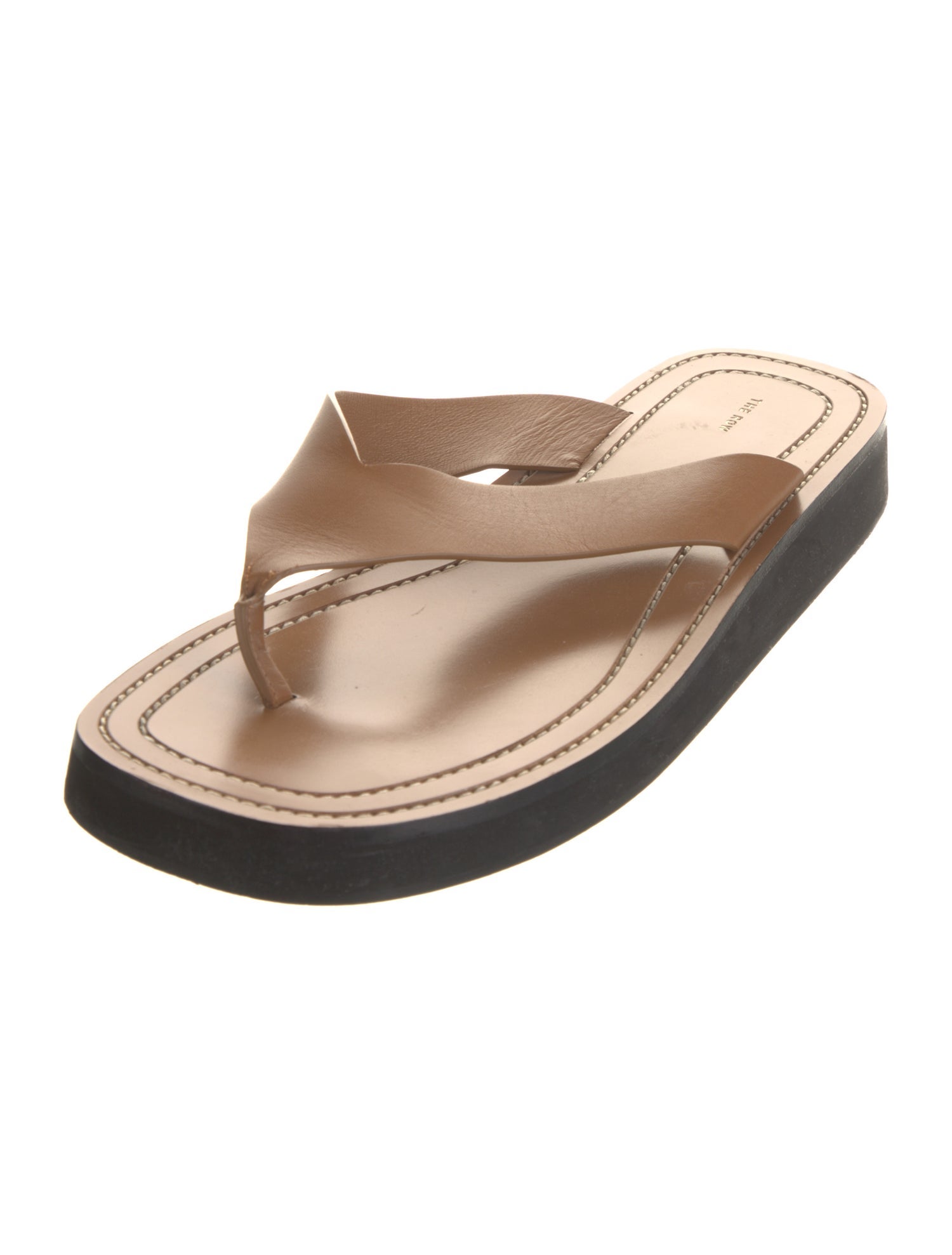The Row Leather Slides