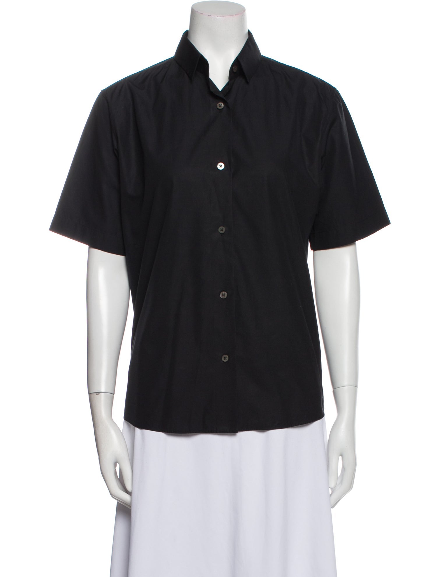 The Row Short Sleeve Button-Up Top