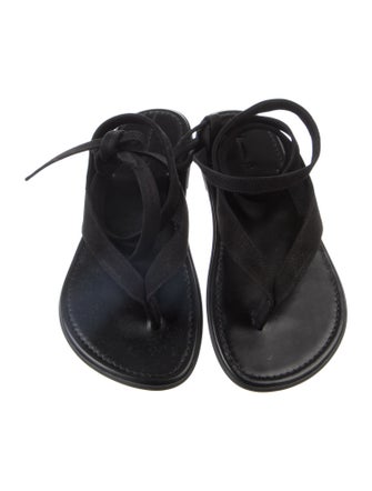 The Row Beach Suede Sandals