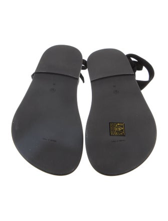 The Row Beach Suede Sandals