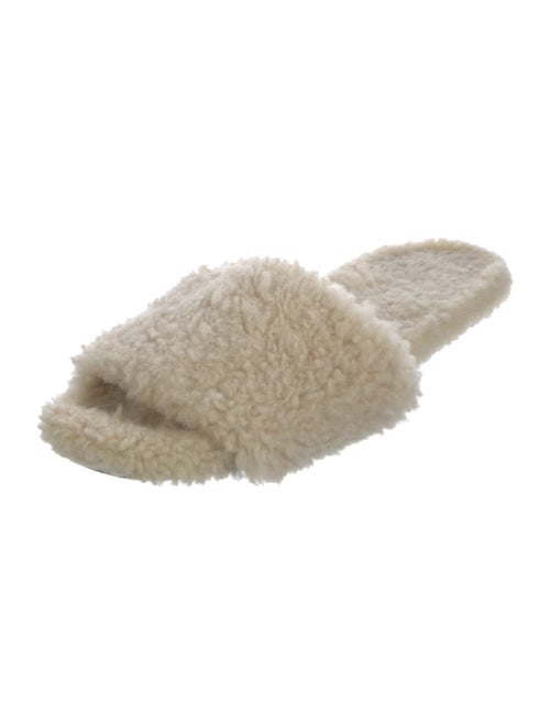 The Row Shearling Slides