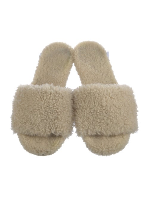 The Row Shearling Slides