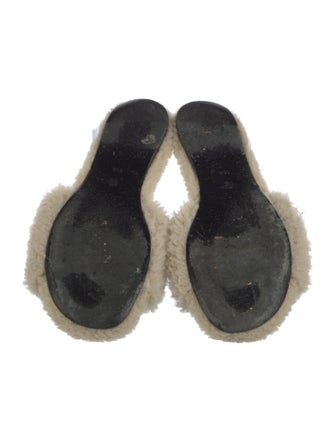 The Row Shearling Slides