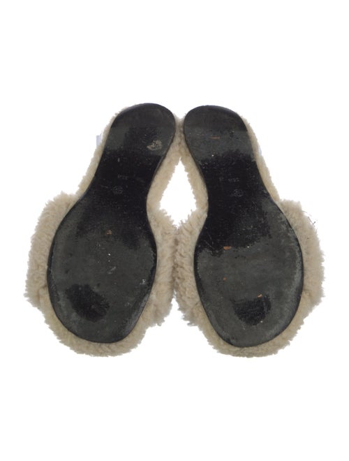The Row Shearling Slides