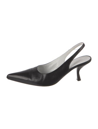 The Row Leather Slingback Pumps