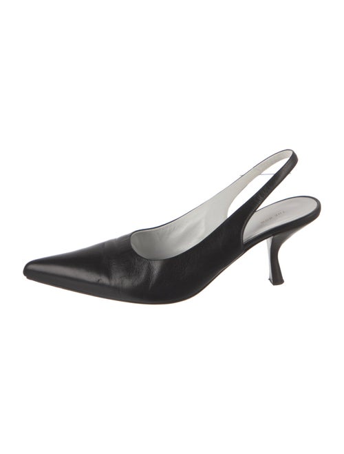 The Row Leather Slingback Pumps