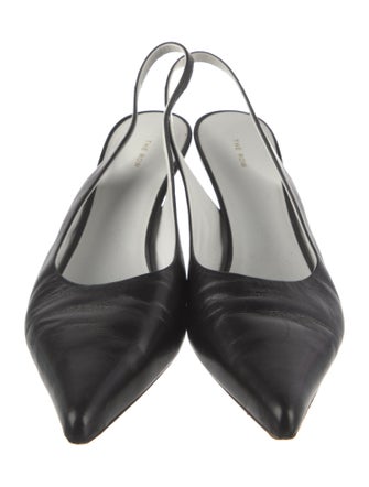 The Row Leather Slingback Pumps