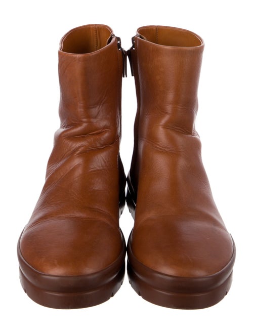 The Row Leather Combat Boots