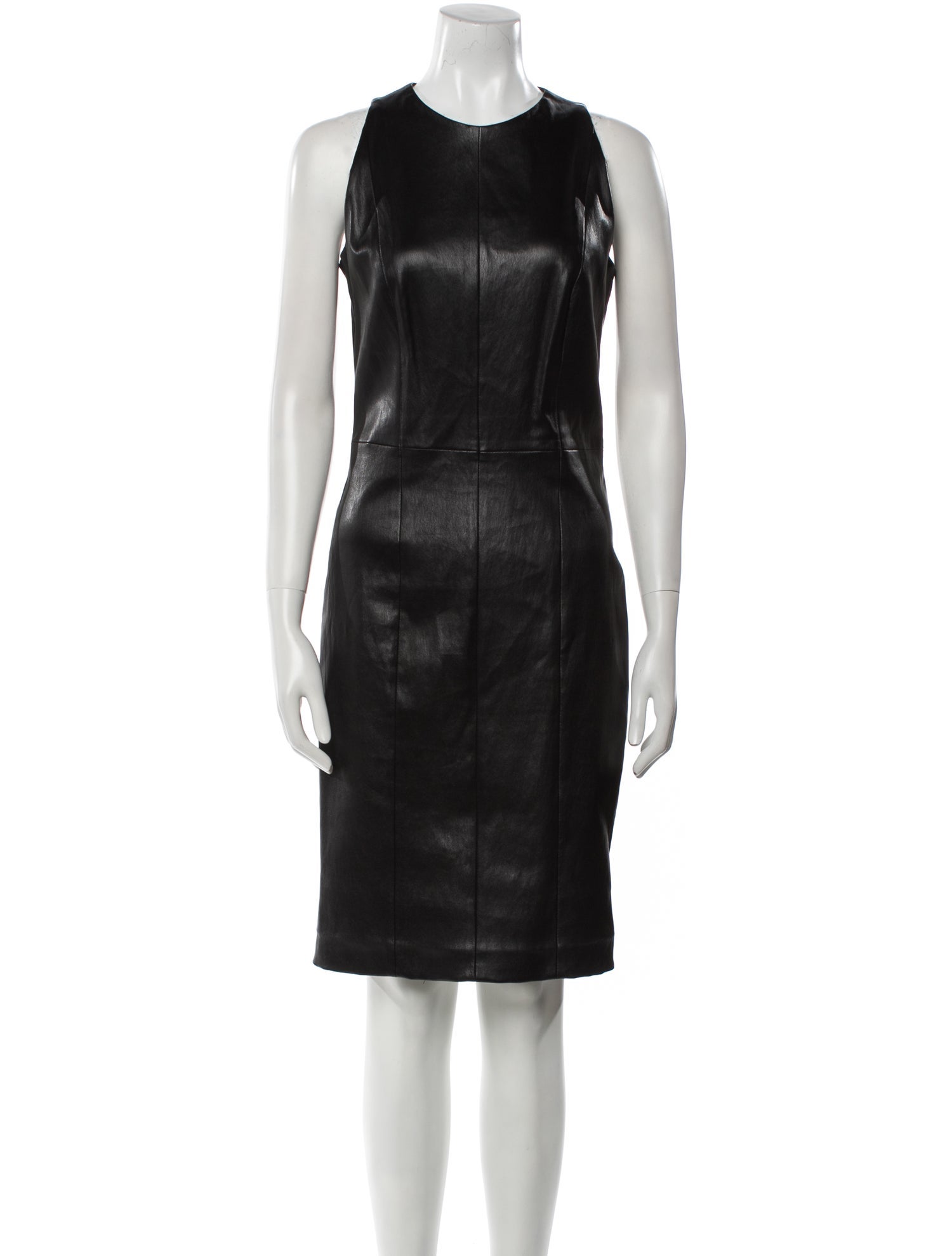The Row Leather Knee-Length Dress