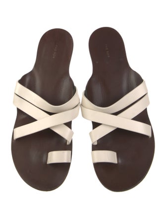 The Row Leather Slides