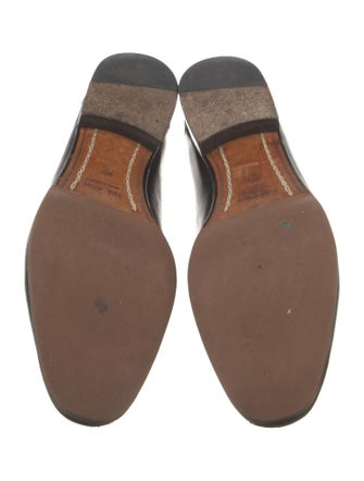 The Row Leather Pleated Accents Loafers