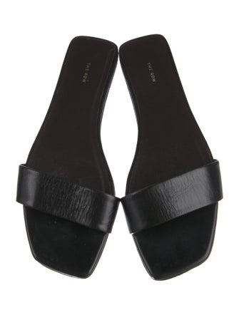 The Row Leather Slides
