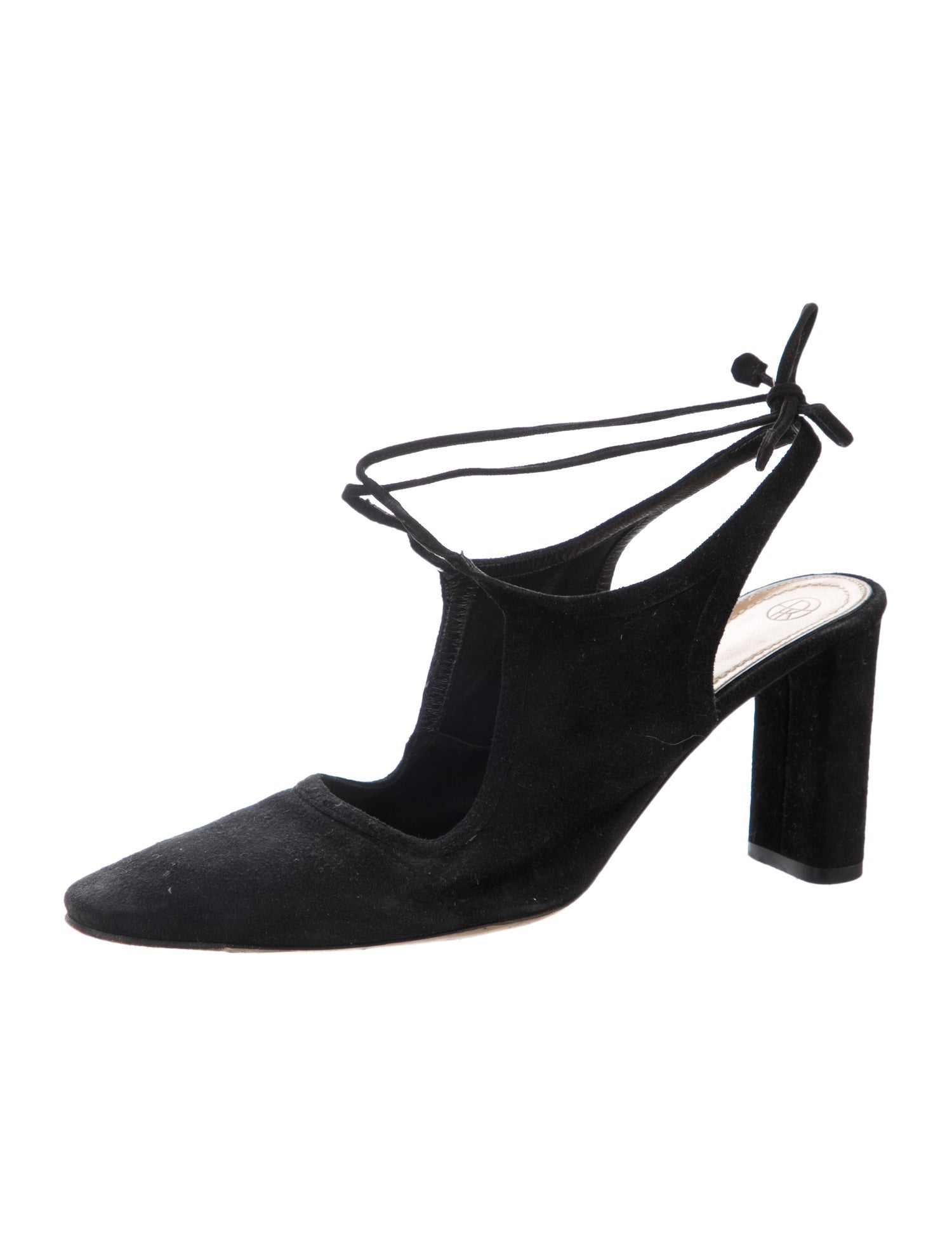 The Row Camil Suede Slingback Pumps