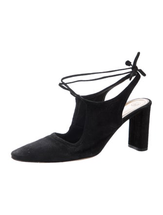The Row Camil Suede Slingback Pumps