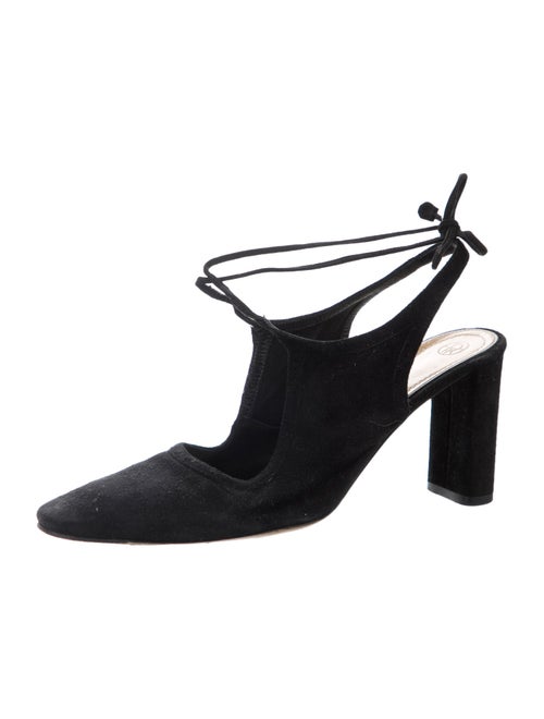 The Row Camil Suede Slingback Pumps