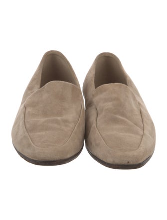The Row Minimal Suede Loafers
