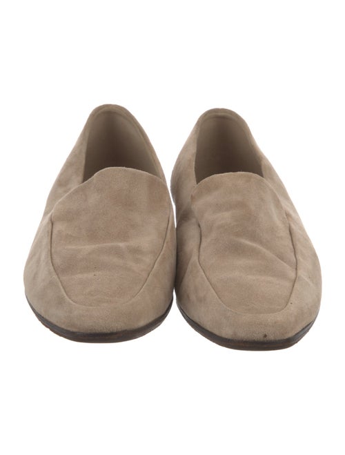 The Row Minimal Suede Loafers