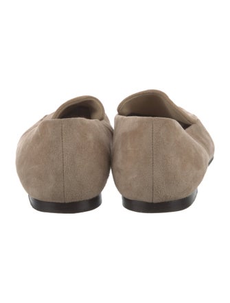 The Row Minimal Suede Loafers