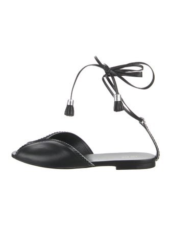 The Row Leather Tassel Accents Mules