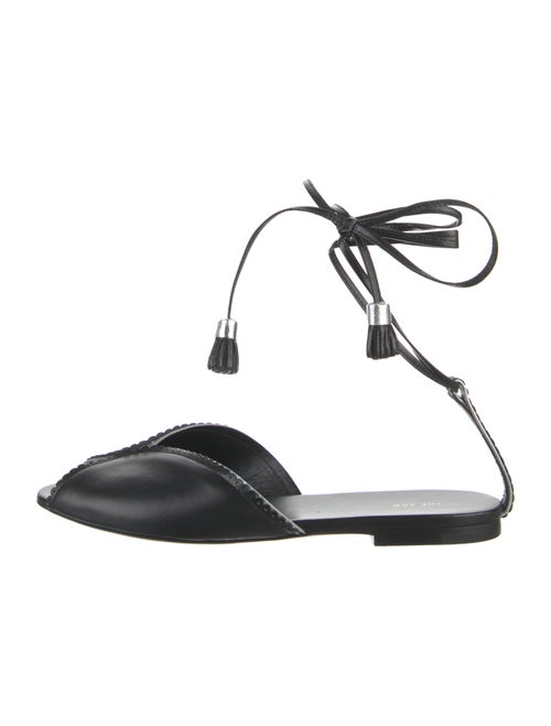 The Row Leather Tassel Accents Mules