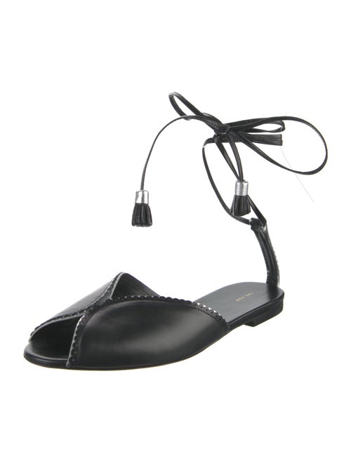 The Row Leather Tassel Accents Mules